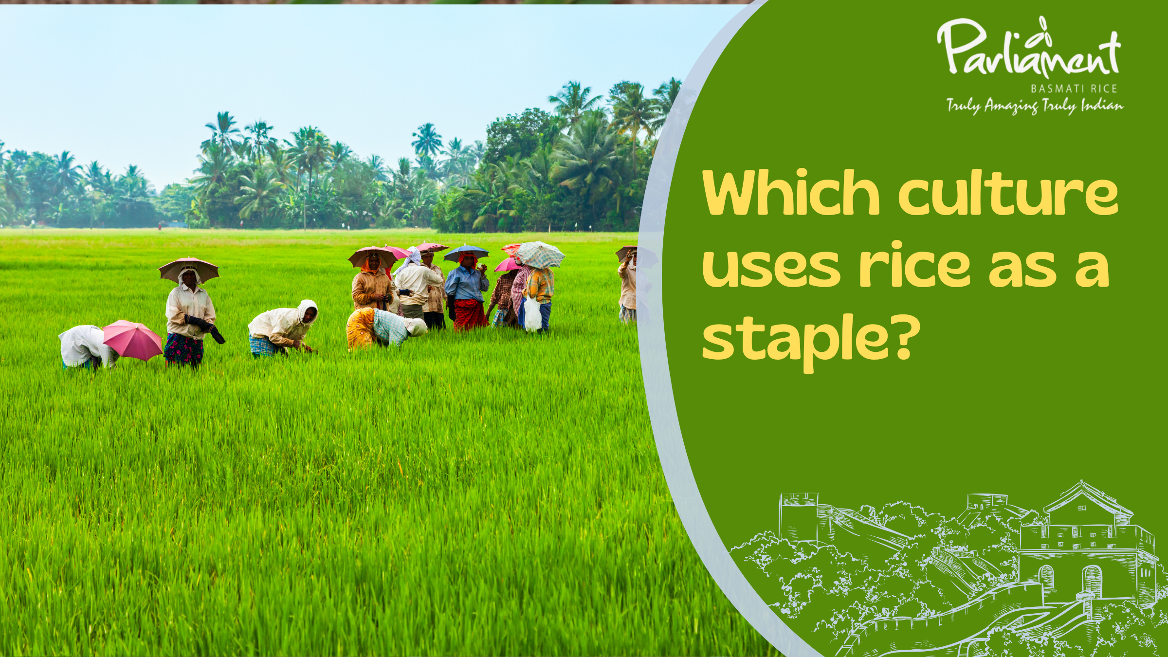 Which culture uses rice as a staple?